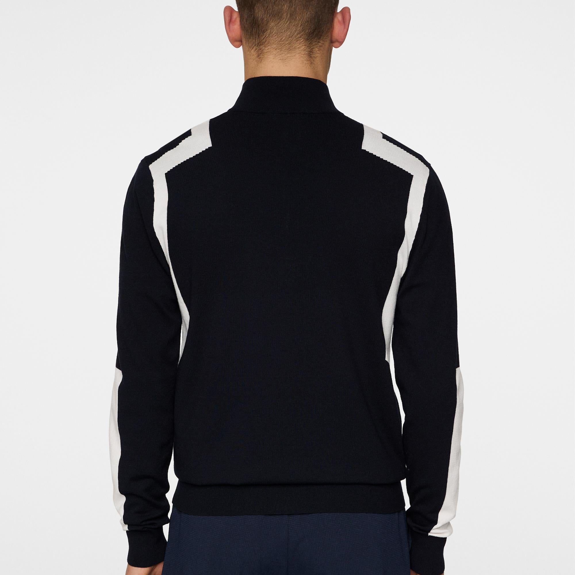 J Lindeberg Kendrick Knitted Quarter Zip Mens Sweater Navy